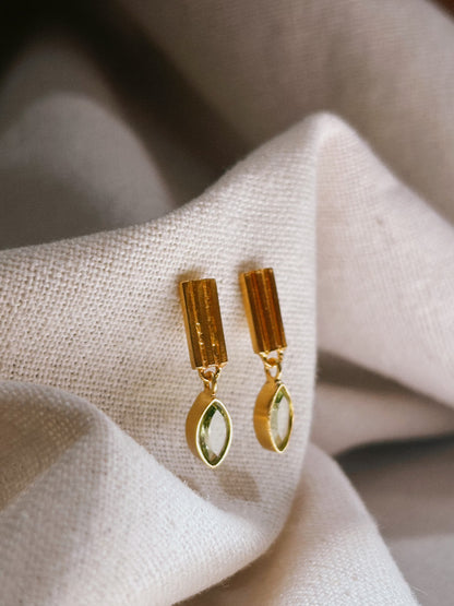 NALA Peridot Ohrring | Earring Gold