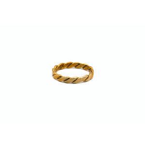 ISTA twisted flat Ring Gold