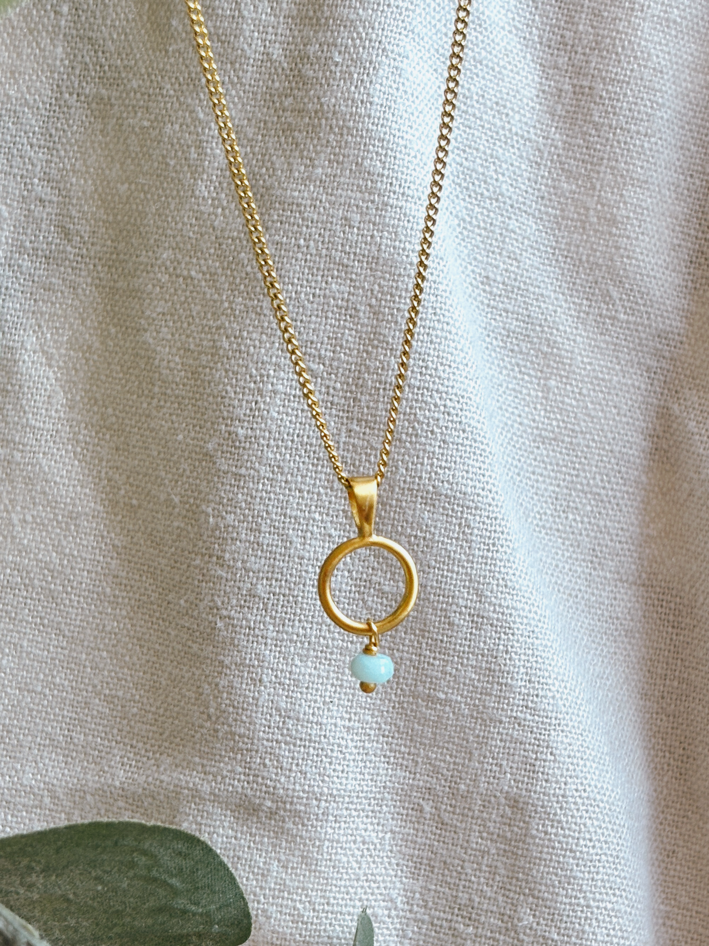LESTARI Amazonit Halskette | Necklace Gold