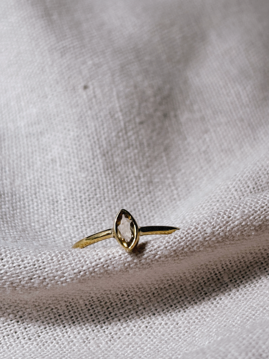 EMIA SMALL Citrin Ring Gold