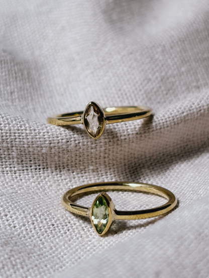 EMIA SMALL Citrin Ring Gold