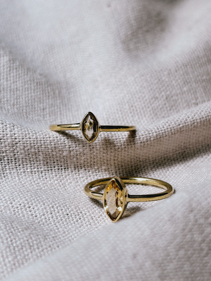 EMIA SMALL Citrin Ring Gold