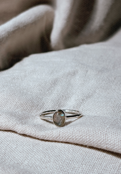 INDAH Labradorit Ring Silver