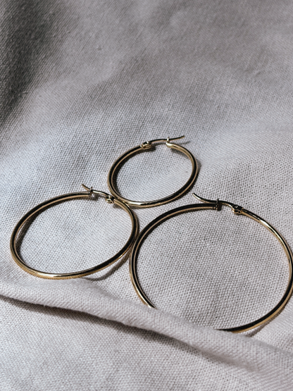 LUMA HOOP 25mm Ohrring | Earring Gold