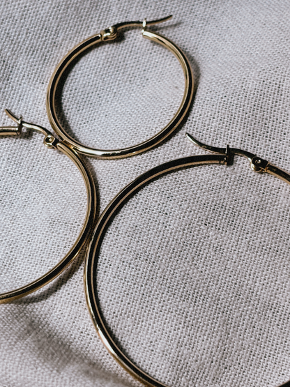 LUMA HOOP 45mm Ohrring | Earring Gold