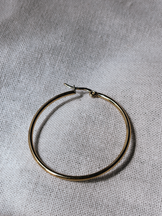 LUMA HOOP 35mm Ohrring | Earring Gold