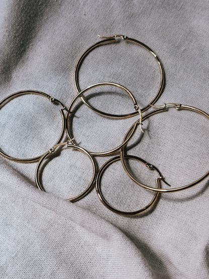 LUMA HOOP 25mm Ohrring | Earring Gold