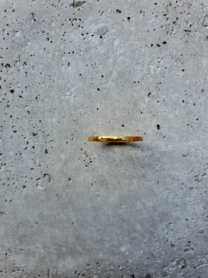 AYU thin GOLD hammered Ring Gold - The Santai Collection