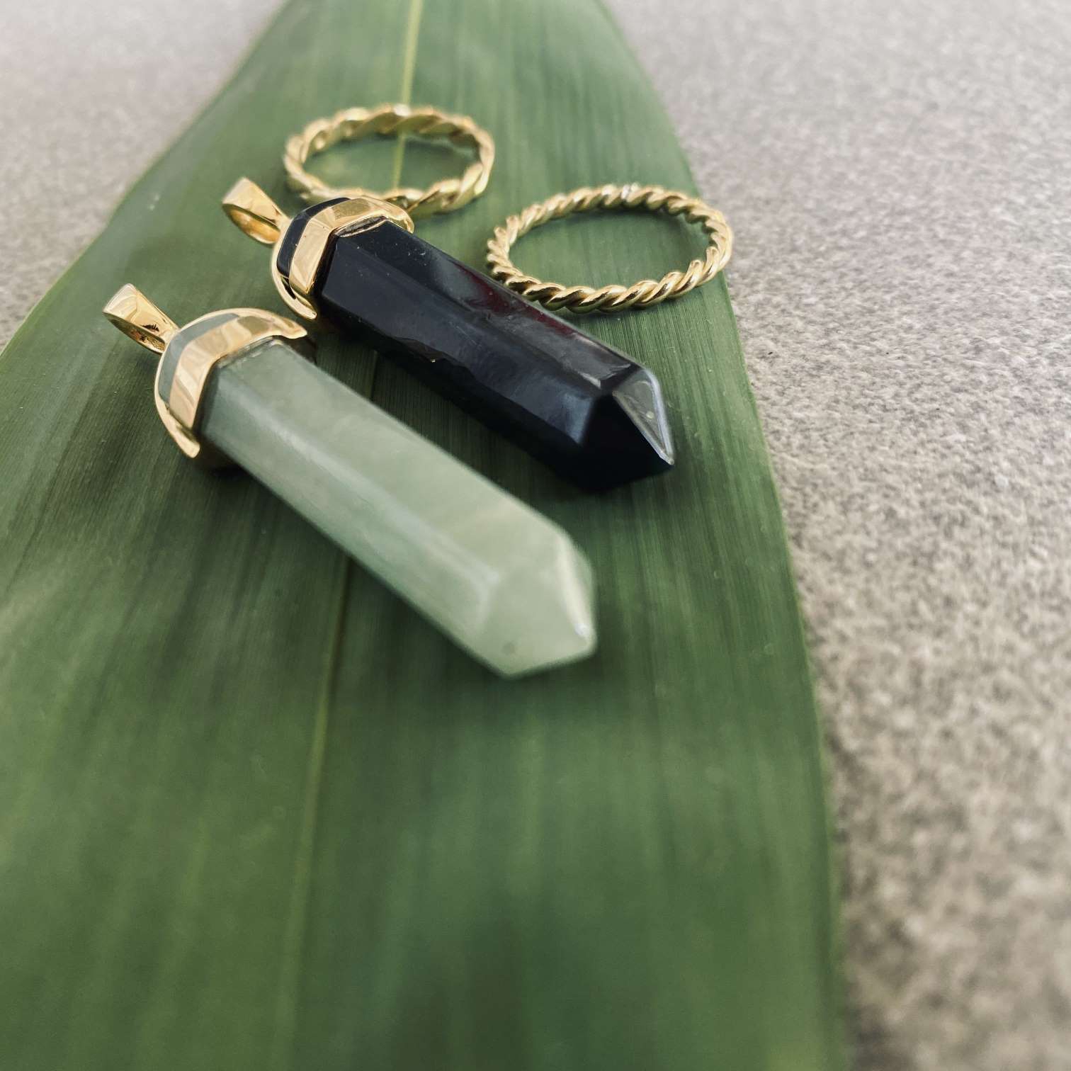 BELLE Aventurin Halskette | Necklace Gold - The Santai Collection