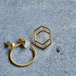 ARYA Perlmutt Ohrring | Earring Gold - The Santai Collection