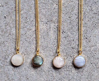 HANA Labradorit Halskette | Necklace Gold - The Santai Collection