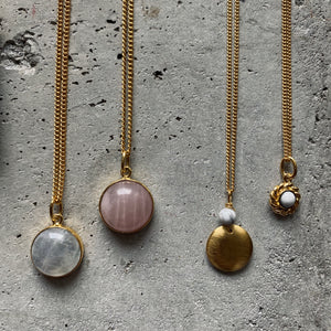 HANA Mondstein Halskette | Necklace Gold - The Santai Collection