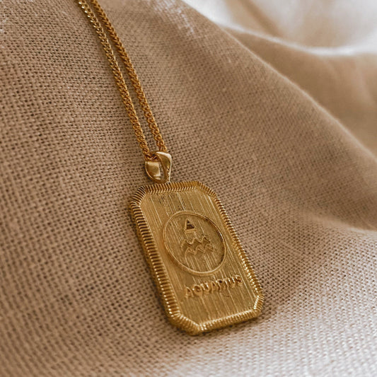 ZODIAC. Collection AQUARIUS | WASSERMANN Halskette | Necklace Gold | Sternzeichen Kette