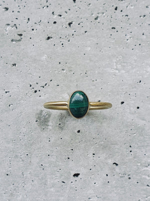 INDAH Malachait Ring Gold - The Santai Collection