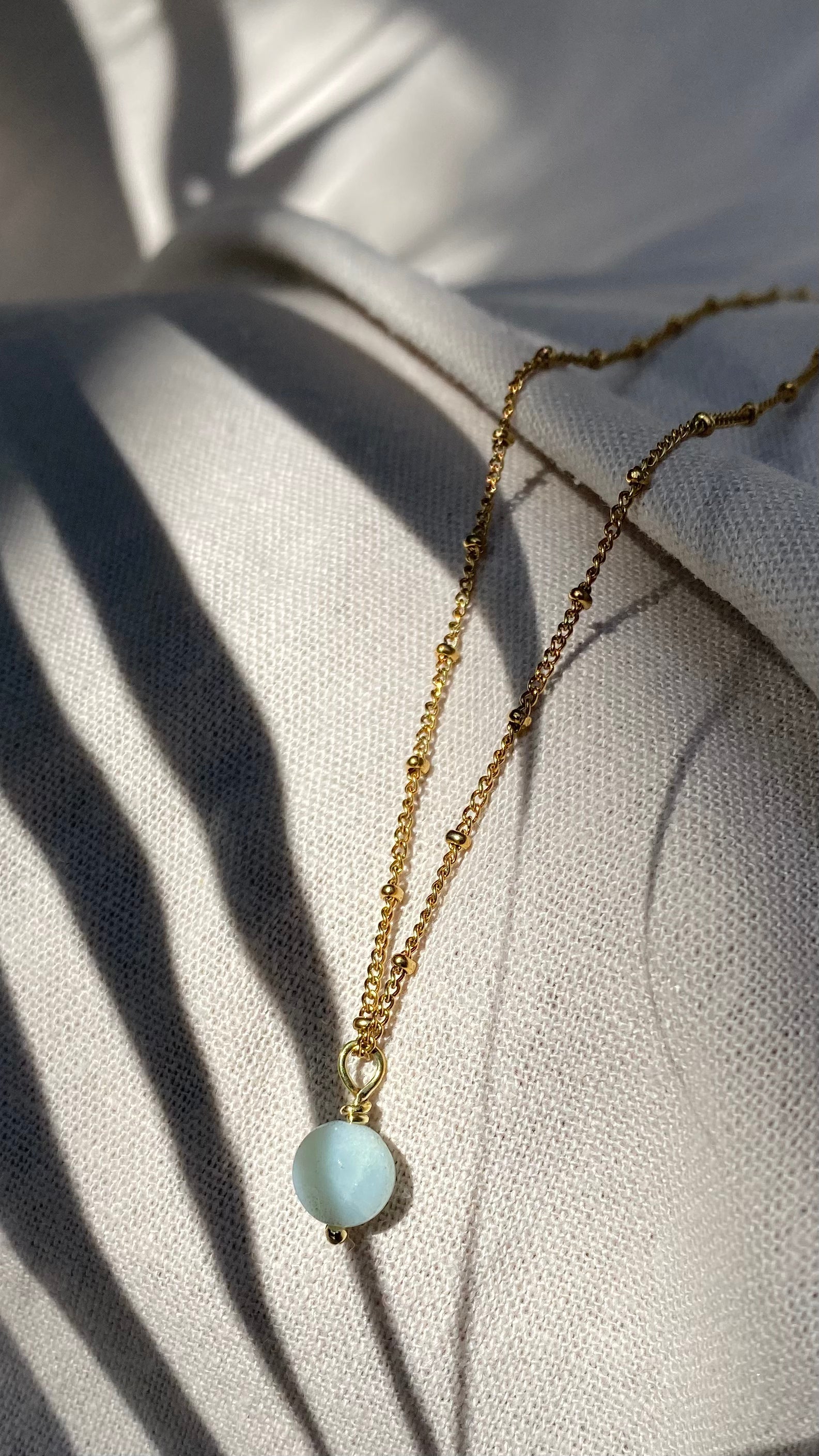 BULAN AMAZONIT Halskette | Necklace Gold