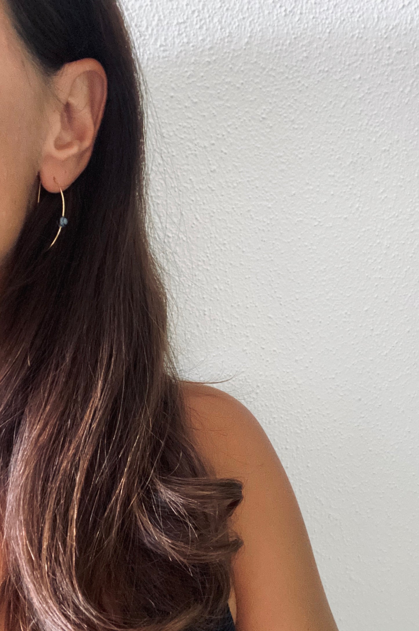 LIN Ohrring mit Stein | Earring Gold