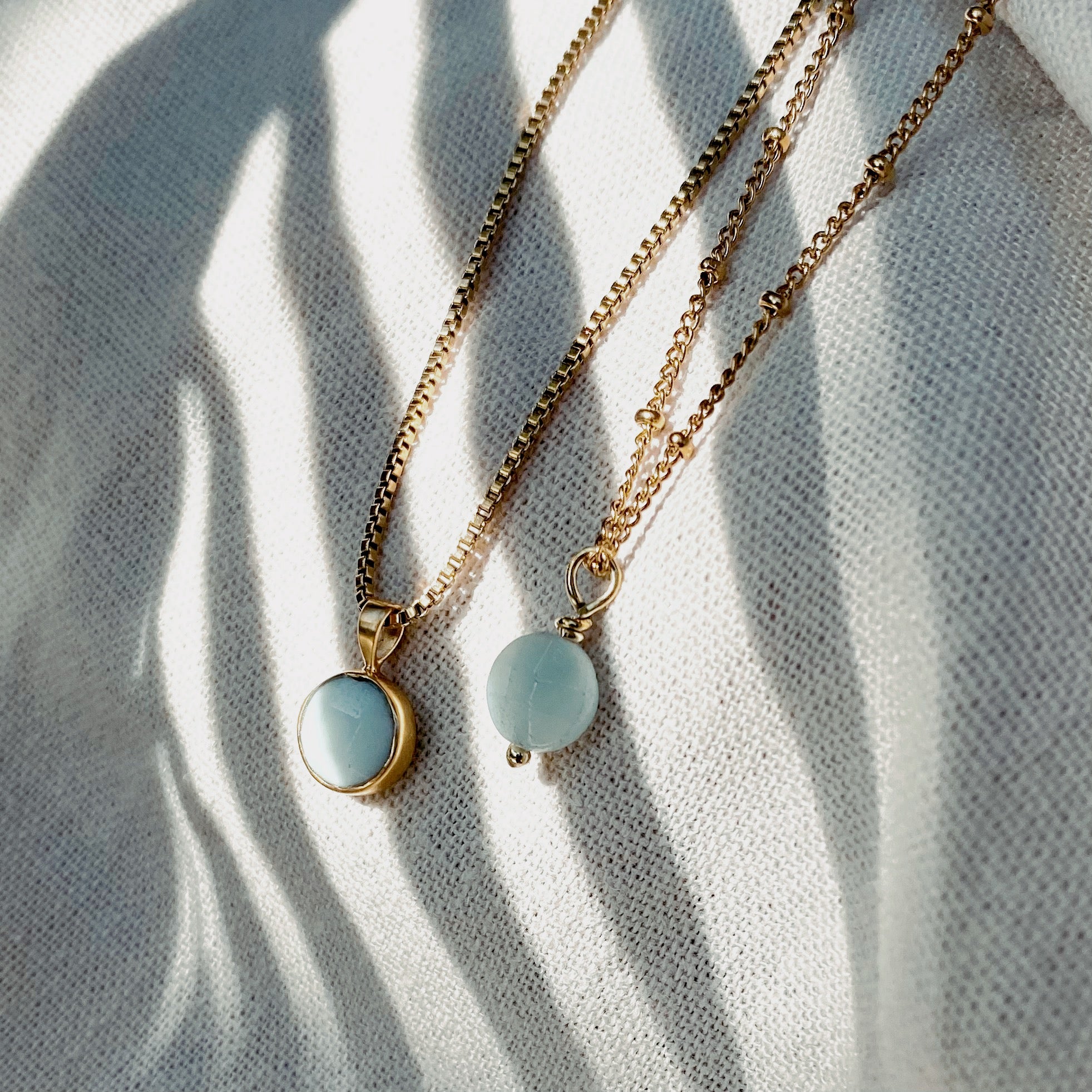 HANA AMAZONIT SMALL Halskette | Necklace Gold