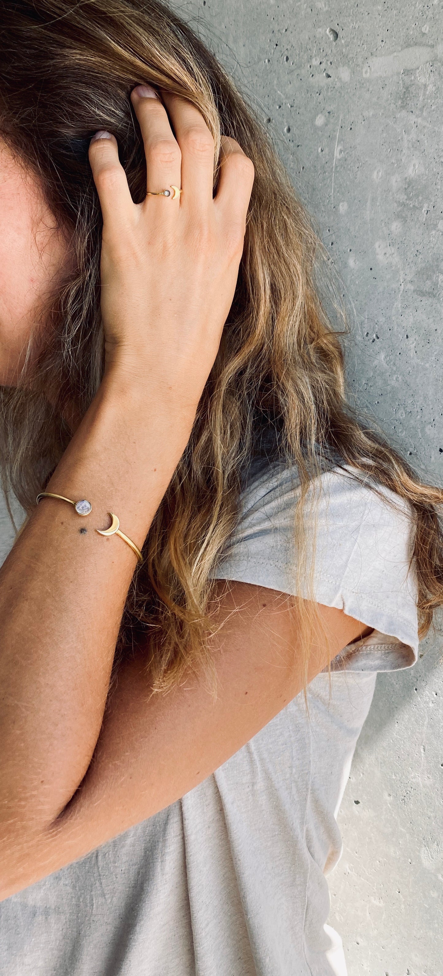 SEA YOU MOON Ring Gold