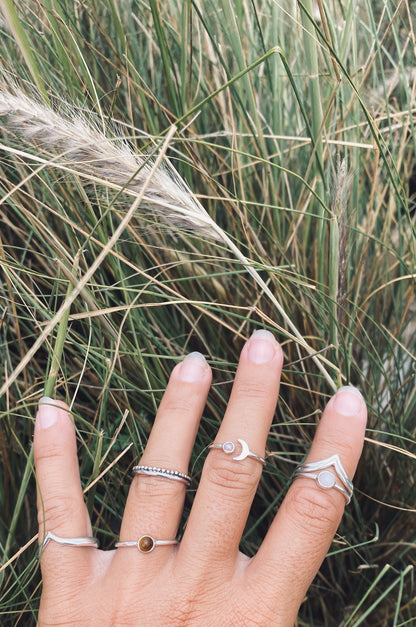 DEWI ROSEQUARZ Ring Silver