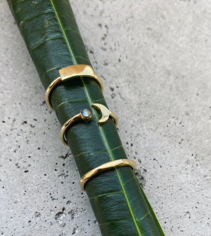 SEA YOU MOON Ring Gold - The Santai Collection