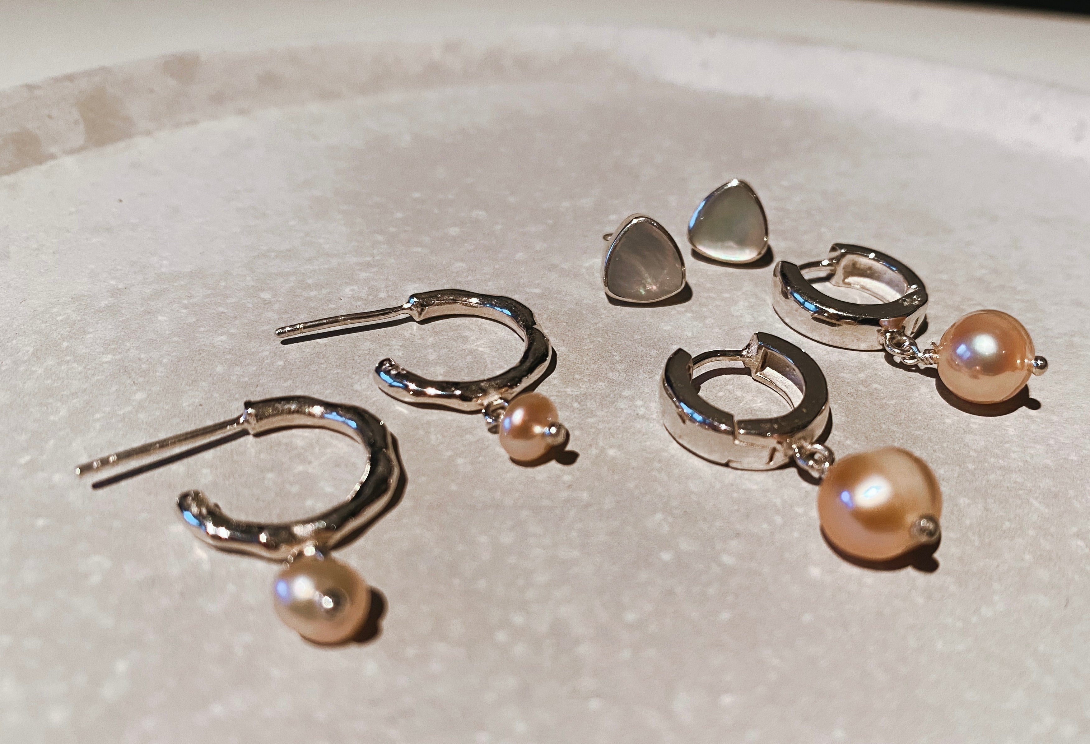 TIARA Ohrring Perle | Earring Pearl Silver