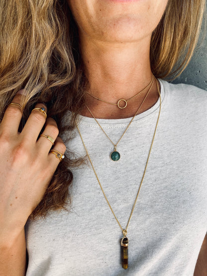 HANA AVENTURIN 10mm Halskette | Necklace Gold