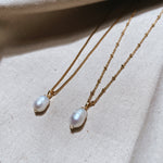 ELLE Flores Pearl Halskette | Necklace Gold