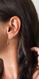 LIN Ohrring mit Stein | Earring Gold