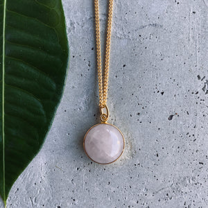 HANA Rosenquarz Halskette | Necklace Gold