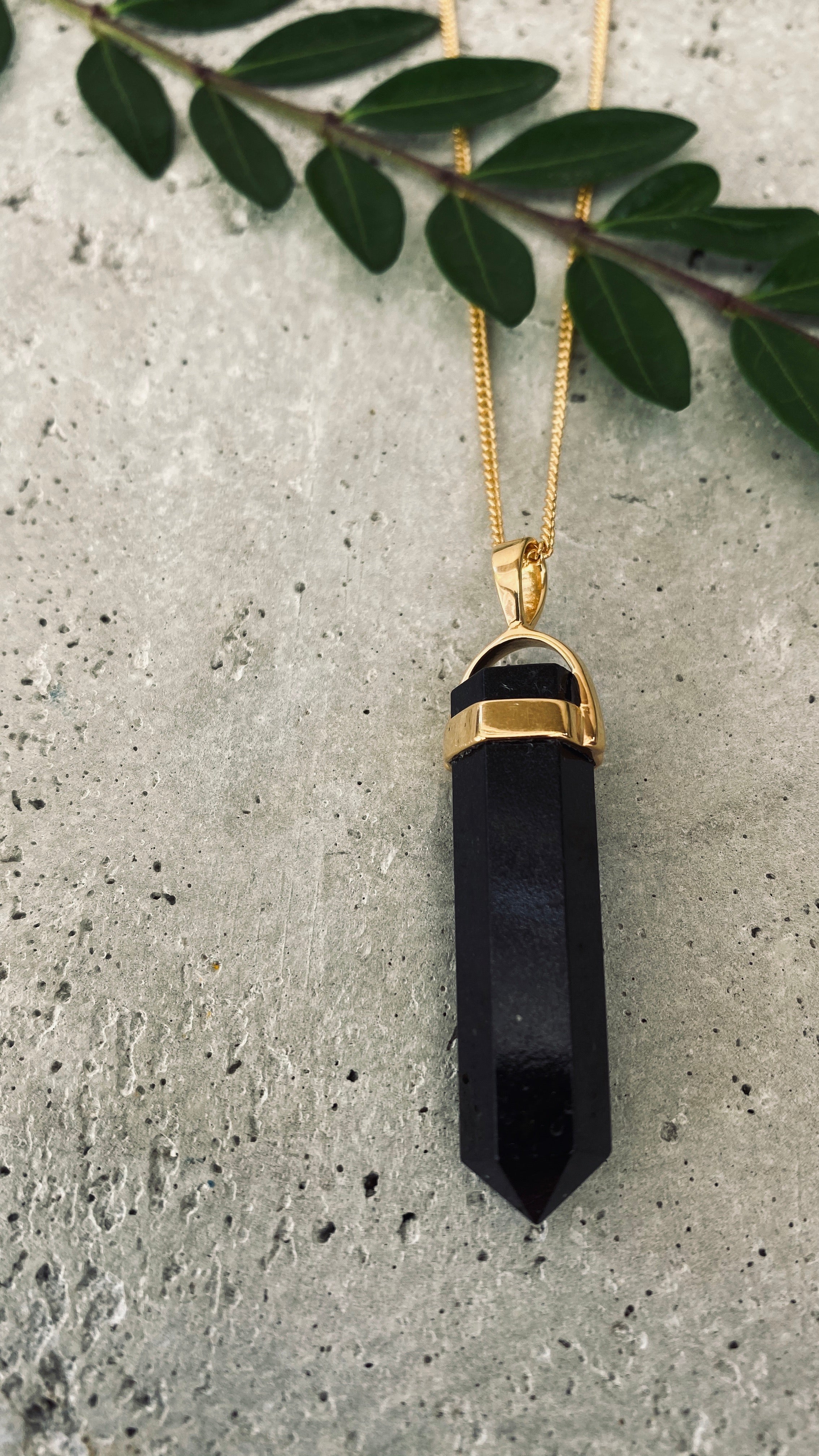 BELLE BLACK AGATE Halskette | Necklace Gold