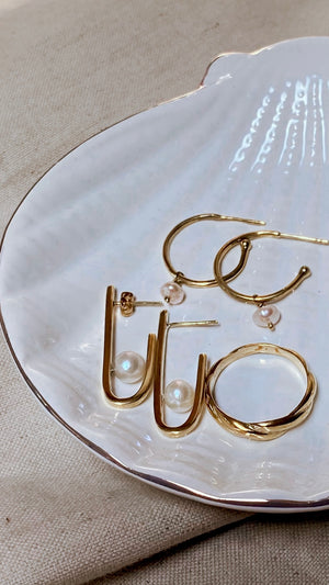 LIV Ohrring ROSÉ PEARL  | Earring Gold