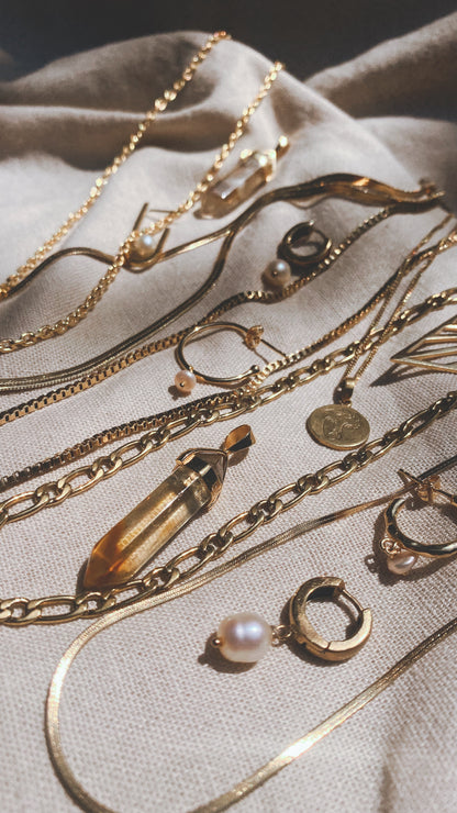FABIYA FIGARO Stainless Steel 45/50cm Halskette | Necklace Gold