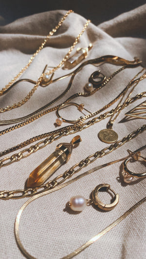 FABIYA FIGARO Stainless Steel 45/50cm Halskette | Necklace Gold