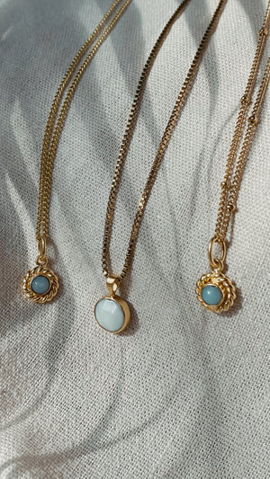 HANA AMAZONIT SMALL Halskette | Necklace Gold
