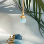MENTARI AMAZONIT Halskette | Necklace Gold