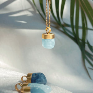 MENTARI AMAZONIT Halskette | Necklace Gold