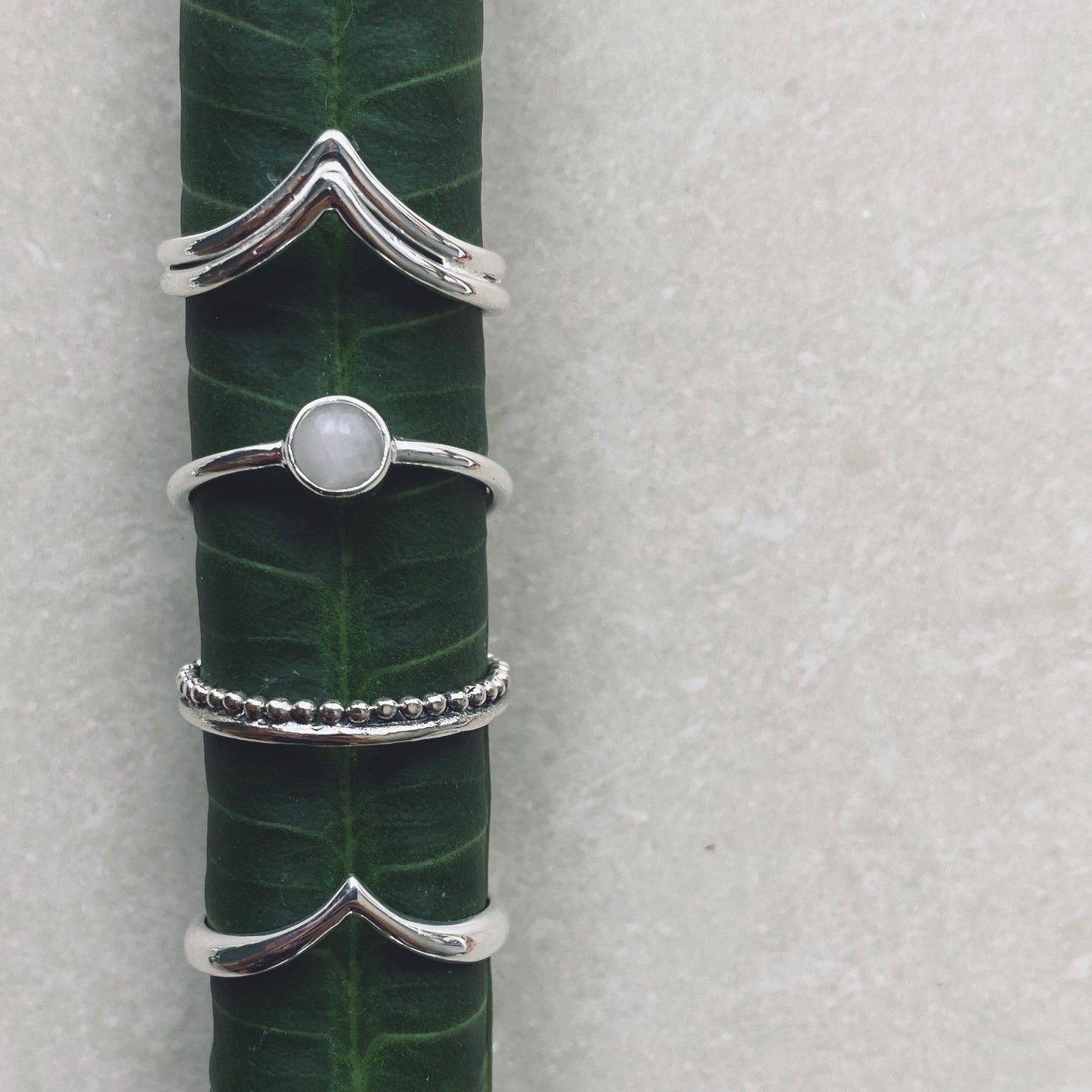 DEWI ROSEQUARZ Ring Silver