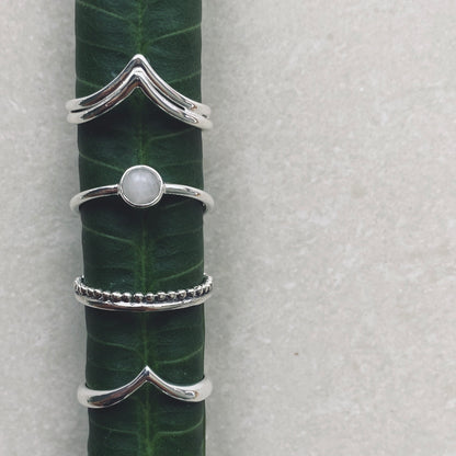 DEWI ROSEQUARZ Ring Silver