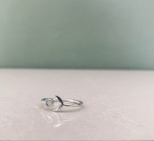 SEA YOU MOON RING Ring Silver