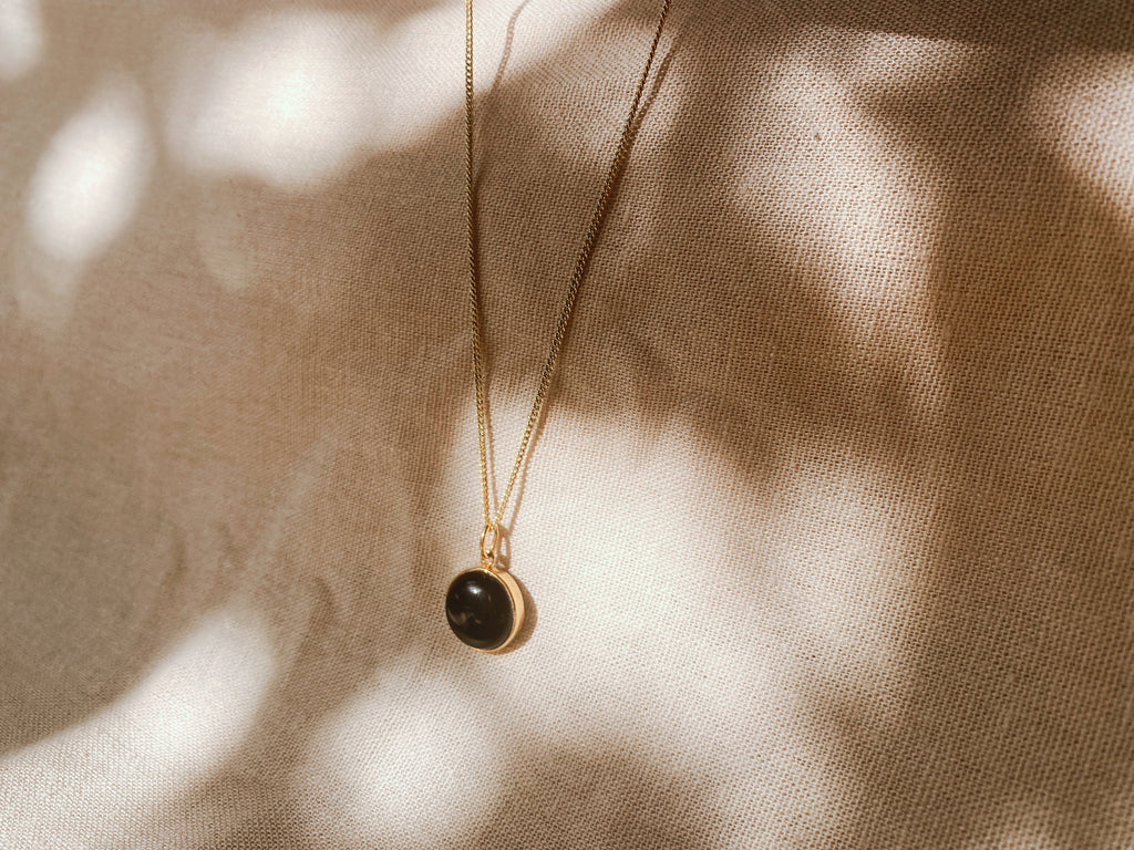 HANA Black Onyx Halskette | Necklace Gold