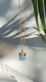 MENTARI AMAZONIT Halskette | Necklace Gold