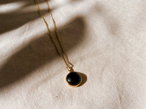 HANA Black Onyx Halskette | Necklace Gold