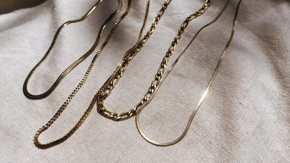 FABIYA FIGARO Stainless Steel 45/50cm Halskette | Necklace Gold