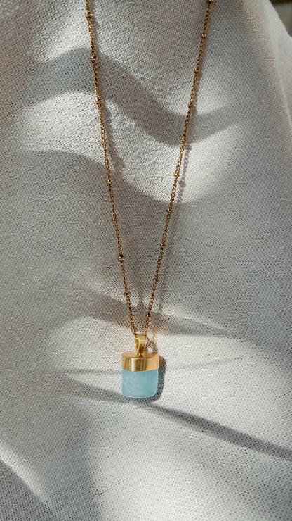 MENTARI AMAZONIT Halskette | Necklace Gold