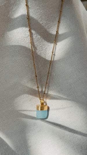 MENTARI AMAZONIT Halskette | Necklace Gold