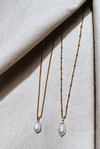 ELLE Flores Pearl Halskette | Necklace Gold