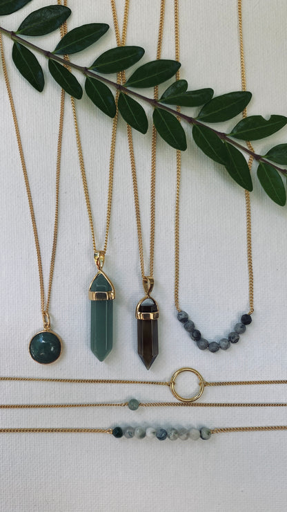 HANA AVENTURIN 10mm Halskette | Necklace Gold