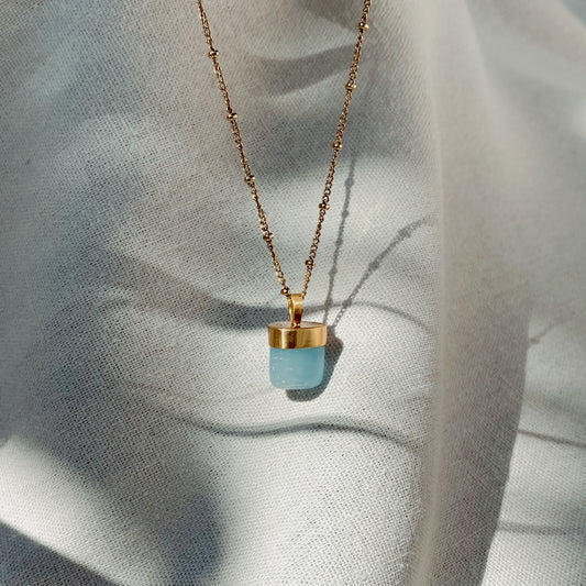 MENTARI AMAZONIT Halskette | Necklace Gold