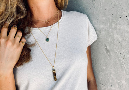 HANA AVENTURIN 10mm Halskette | Necklace Gold