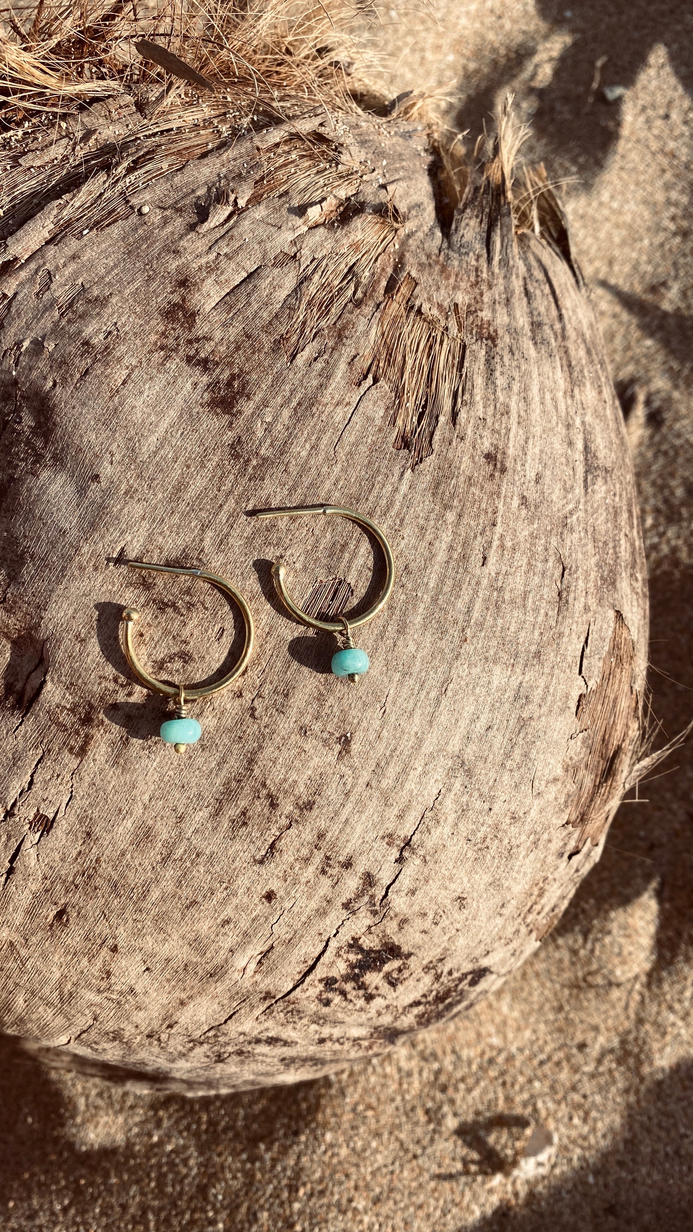 LIV Ohrring AMAZONIT | Earring Gold